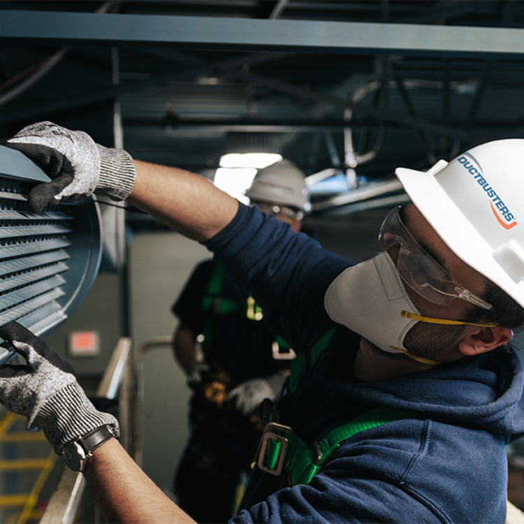 Air duct cleaning by DUCTBUSTERS helps improve indoor air quality