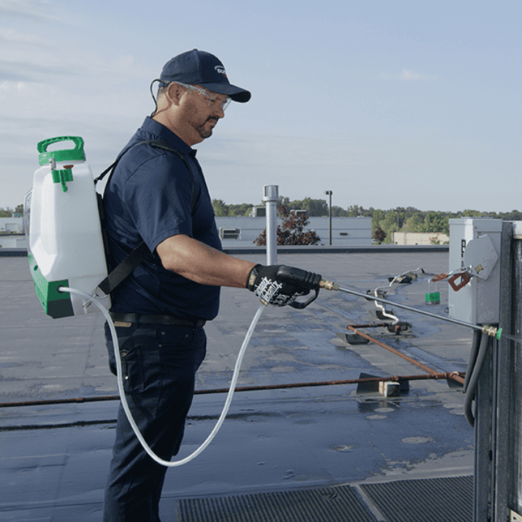 Commercial condenser coil cleaning